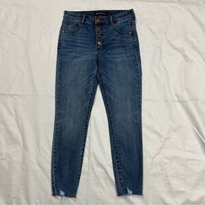 Prosperity ladies button fly light wash denim  jeans size 27